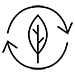 Dunkles Icon mit einem stilisierten Blatt.
