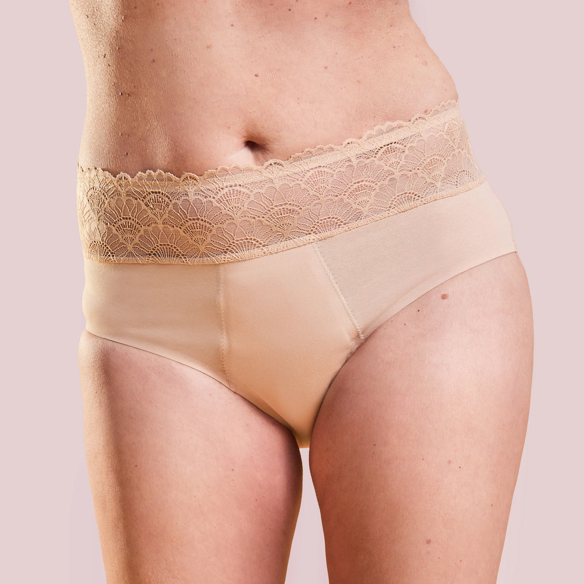 Woman wearing the Incontinence Panty Medium in nude