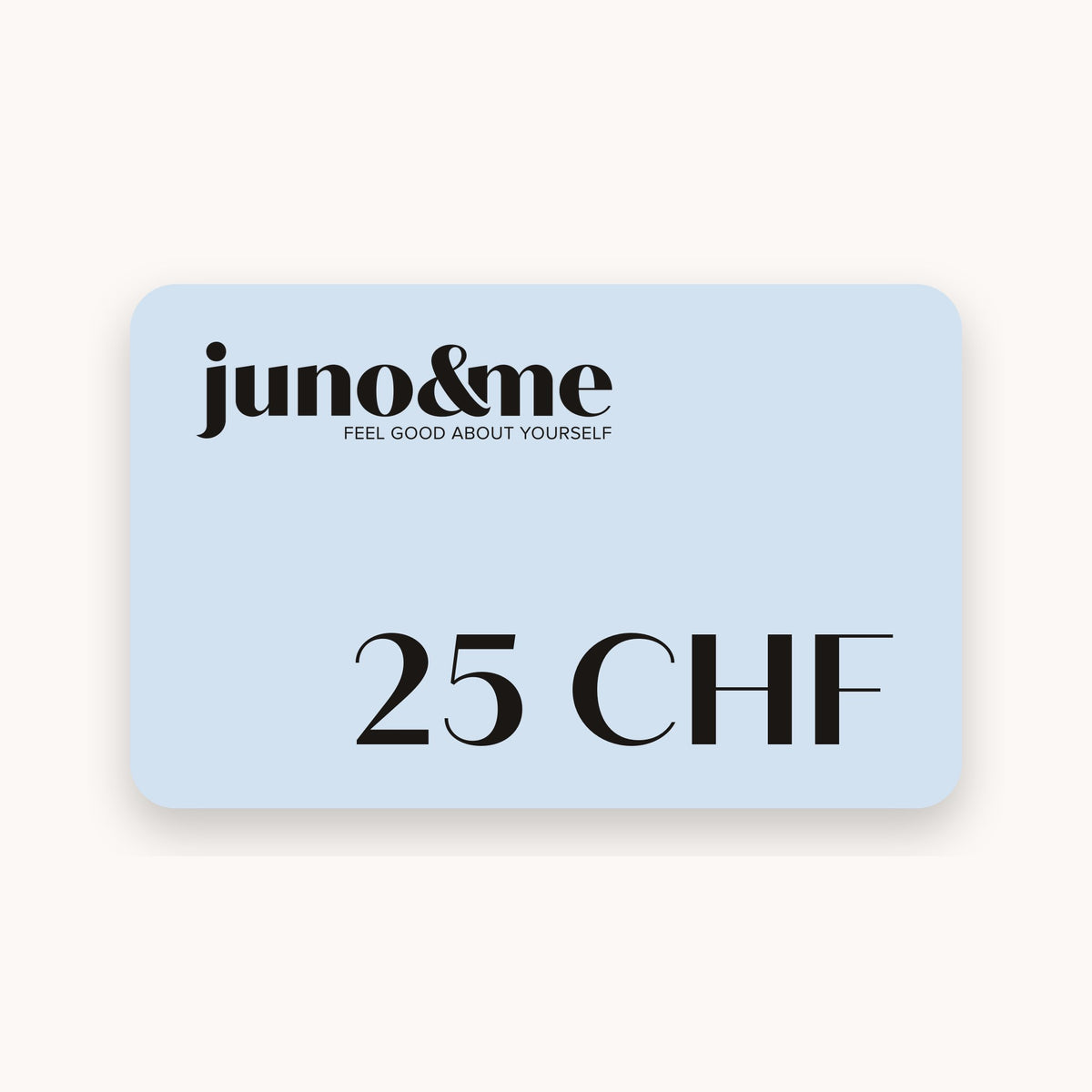 juno&me Geschenkkarte 25 Franken in Hellblau