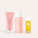 Glow Below Trio by juno&me: Intimate Pre-Shave Peeling, 2in1 Intimate Wash & Shave Gel and Glow Below Oil