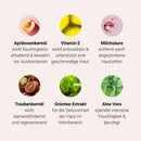 Ingredients in the Glow Below Trio: apricot kernel oil, vitamin E, lactic acid, grape seed oil, green tea and aloe vera