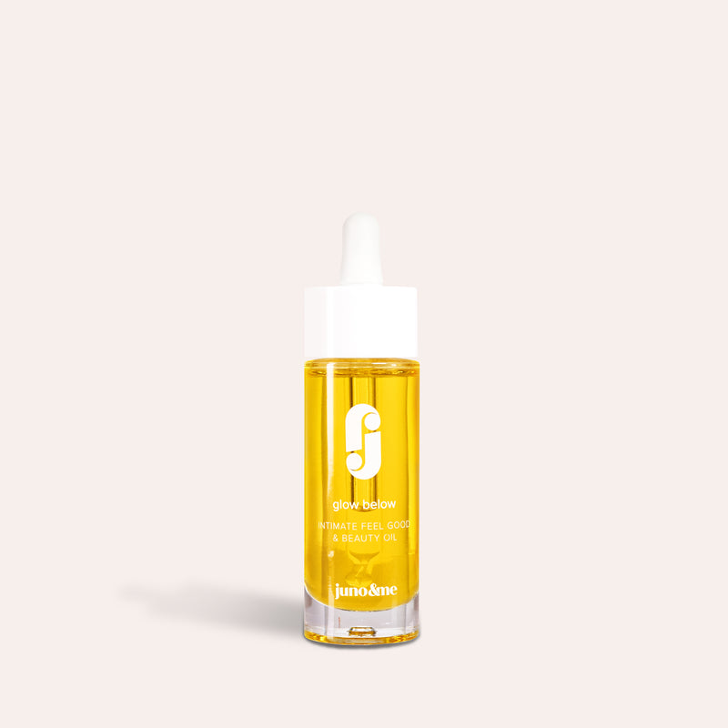 Glow Below Oil with pipette against a neutral background