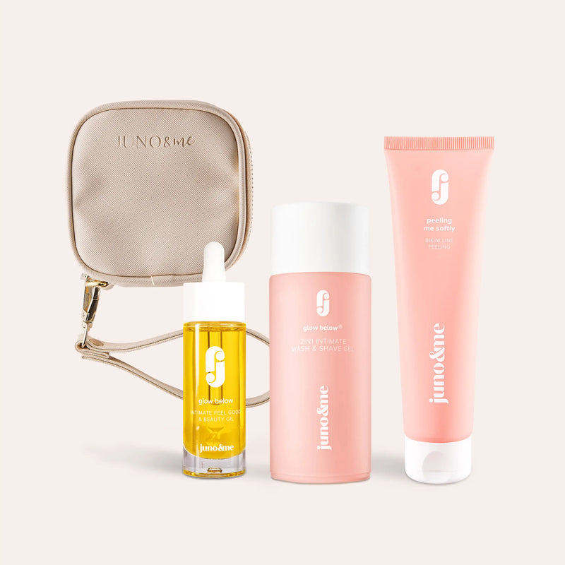 Aktion: Glow Below Set + Gratis Daily Essentials Bag